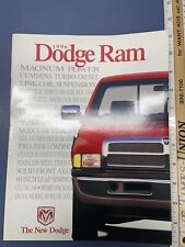 Vintage NOS 1996 Dodge Ram Truck Dealership Brochure Cummins Turbo Diesel Magnum picture