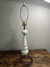 Vintage White Milk Glass Hobnail Table Lamp No Shade picture
