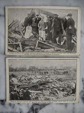 (2) Palm Sunday March 28 1920 Tornado Postcards 100 Dead IL OH MI IN picture