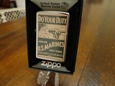 UNITED STATES MARINE CORPS USMC DO YOUR DUTY WWII POSTER ZIPPO LIGHTER MINT picture