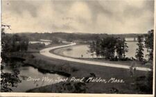 Malden Massachusetts 1908 Postcard Drive Way Spot Pond Posrtcard picture
