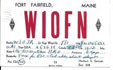 QSL   1948 Fort Fairfield Maine  radio card picture