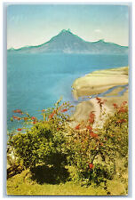 Guatemala Central America Postcard Christmas Greetings Lake Atitlan c1950's picture