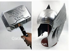 Thor Hammer With Thor Helmet - Set of Power Ragnarok Movie Cosplay Prop picture