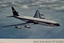 1963 BOAC Rolls-Royce 707 Jetliner RPPC Postcard Unposted Unused MINT picture