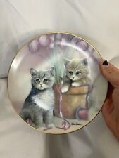 1990 ‘Playful Companions’ By Ruane Manning The Danbury Mint Kitten Cousins Plate picture