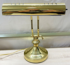 Vtg Bankers  Brass light Articulating Banker Desk Piano Library Lamp Works picture