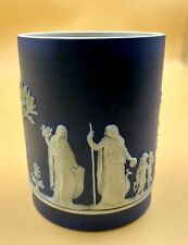Old Wedgwood Etruria Cobalt Blue 3 3/4” Cache pot/ Cup Neoclassical Design GUC picture