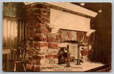 1912  Litchfield  Connecticut   Rustic Fire Place  Hotel  Berkshire  Postcard picture