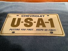 Vintage  Chevrolet U-S-A-1  Putting You First Keeps Us First  License 