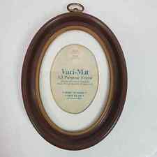 Vintage 1970s Oval Photo Frame 8x6 Inch Brown Durable Wedgewood picture