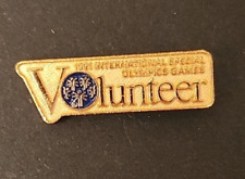 Vintage 1991 Special Olympics International Volunteer Pinback Button picture