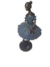  Dancer Scuplture /Teal Polystone /Woman Figurine 6 5
