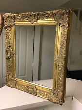 Antique Vintage Gold Colored Carved Frame 26 3/4 x 22 3/4 x 2 3/4 inches Gilt? picture