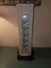 Antique Porcelain Table Lamp-Tower Design W/Floral Paintings-Needs Work picture