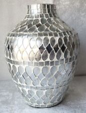 Pier 1 Imports Silver Mirrored Mosaic Vase 9