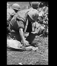 Vietnam War Marine Chaplain Prays with Wounded PHOTO Injured USMC United States picture