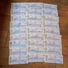 HUGE JOB LOT OF VINTAGE 1960s USED MIDLAND BANK CHEQUES..LOT B picture