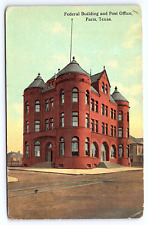 Paris Texas Federal Building Post Office Postcard B193 picture