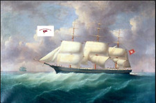 RMS TITANIC CAPTAIN EJ SMITH'S FIRST SHIP THE SENATOR WEBER REPRINT IMAGE 1867 picture