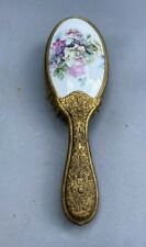 Vintage Antique Victorian Floral Decorated Hand Painted Porcelain Vanity Brush picture