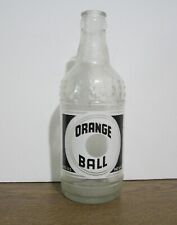 RARE VINTAGE BOTTLE ORANGE BALL BOTTLING SODA SPRINGFIELD MASS 12 OZ DIMPLED Bot picture