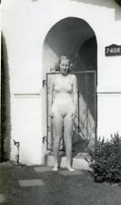 KJ393 Vtg Photo WOMAN POSING IN SWIM SUIT c 1940 picture