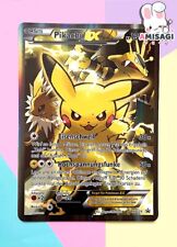 Pokemon Card - Pikachu EX XY124 Fullart Black Star Promo Jumbo Nintendo 2016 picture