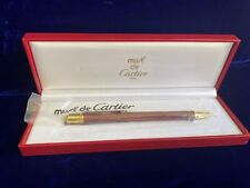 Cartier Pen Ballpoint Santos Pen Red New Old Stock Sealed Full Set Box picture