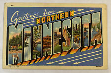 Vintage Postcard 1949 “Greetings From Northern Minnesota