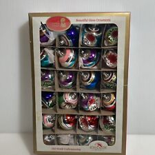 Kurt S Adler The Early Years 24 Mini Glass Christmas Tree Ornaments Hand Painted picture