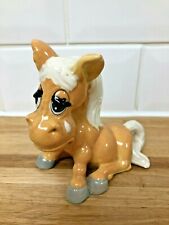 Vintage Sitting Sad Crying Pony Horse Ceramic Figurine ~ Retro Kitsch Foreign picture