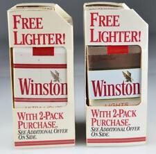 VINTAGE WINSTON CIGARETTE DISPLAY SETS - 2 PACKS & LIGHTER EACH (EMPTY PACKS) picture