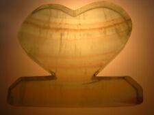 115g 63mm 60mm GREEN FLUORITE CARVED HEART HUNAN CHINA VERY NICE VALENTINES GIFT picture