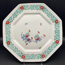 Vintage Asian Oriental Japanese Floral Butterfly Serving Platter Plate 13