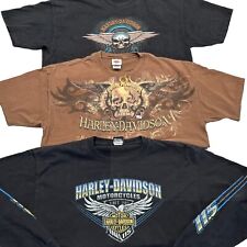 Lot Of 3 Vintage Y2K Harley Davidson Mens Shirt PreShurnk 2 S/S & 1 L/S Size 2XL picture