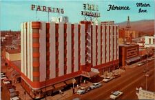 Missoula MT Florence Hotel Motor Inn c1950s Autos Clock Montana postcard BP3u picture