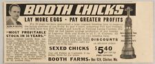 1939 Print Ad Booth Chicks Lay More Eggs Booth Farms Clinton,Missouri picture