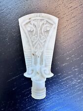 Vintage Art Deco Art Nouveau Hard Plastic Lamp Light Finial Cream Color White picture