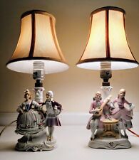 Antique German  Dresden Porcelain Lamp- Elegant- Pair (2) Very good Condition  picture