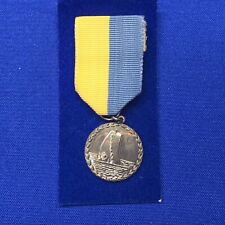 Cub Scout Sailing Regatta Silver (Color) Award Medal Cir: 1970's 2311C1 picture