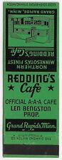 Redding's Cafe Grand Rapids Minn. matchbook Empty Matchcover picture