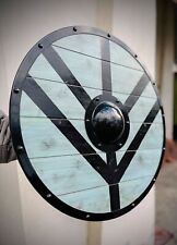 Viking Wooden Shield- Battle-Ready Shield Wooden Shield- Ragnar Viking Shield picture