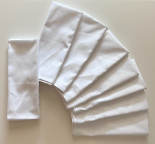 (Set of 8) Frette 1860 White Linen Napkins 100% Cotton Size 22x22 in picture