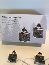 Dept 56 Village Limestone Lamps Set of 2 Heritage Village Collection 4020257 picture