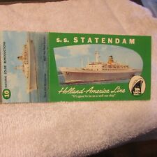 vintage S. S. Statendam Holland America Line 10 Postcard Booklet picture
