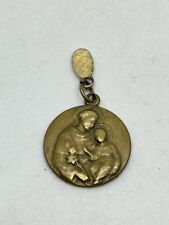 Vintage Saint Joseph and Saint Anthony Padua Gold-Tone Medal Pendant picture
