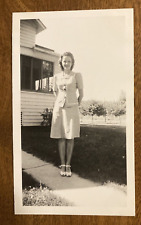 1940s Beautiful Pretty Attractive Woman Lady Fashion High Heels Real Photo P10s3 picture