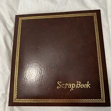 Vintage Red/maroon With Gold Lettering “Scrapbook” New Unused Without Box picture