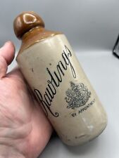 NICE GENUINE VICTORIAN GINGER BEER BOTTLE RAWLINGS COAT OF ARMS PICTORIAL picture
